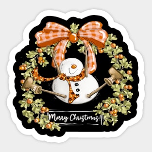 Swinging Snowman Sticker